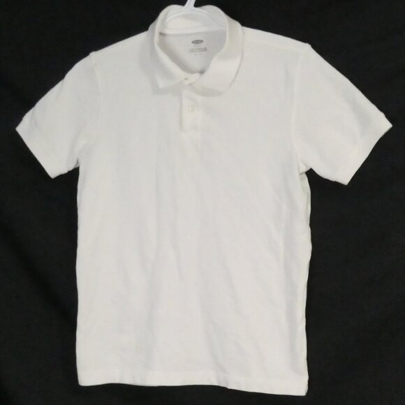 OLD NAVY | large (10-12) regular | Classic White Short Sleeve Polo Shirt - Picture 1 of 12